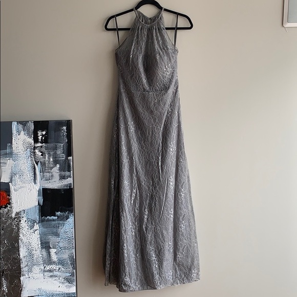 Dressy Florentine Lace Grey Dress - Picture 2 of 7